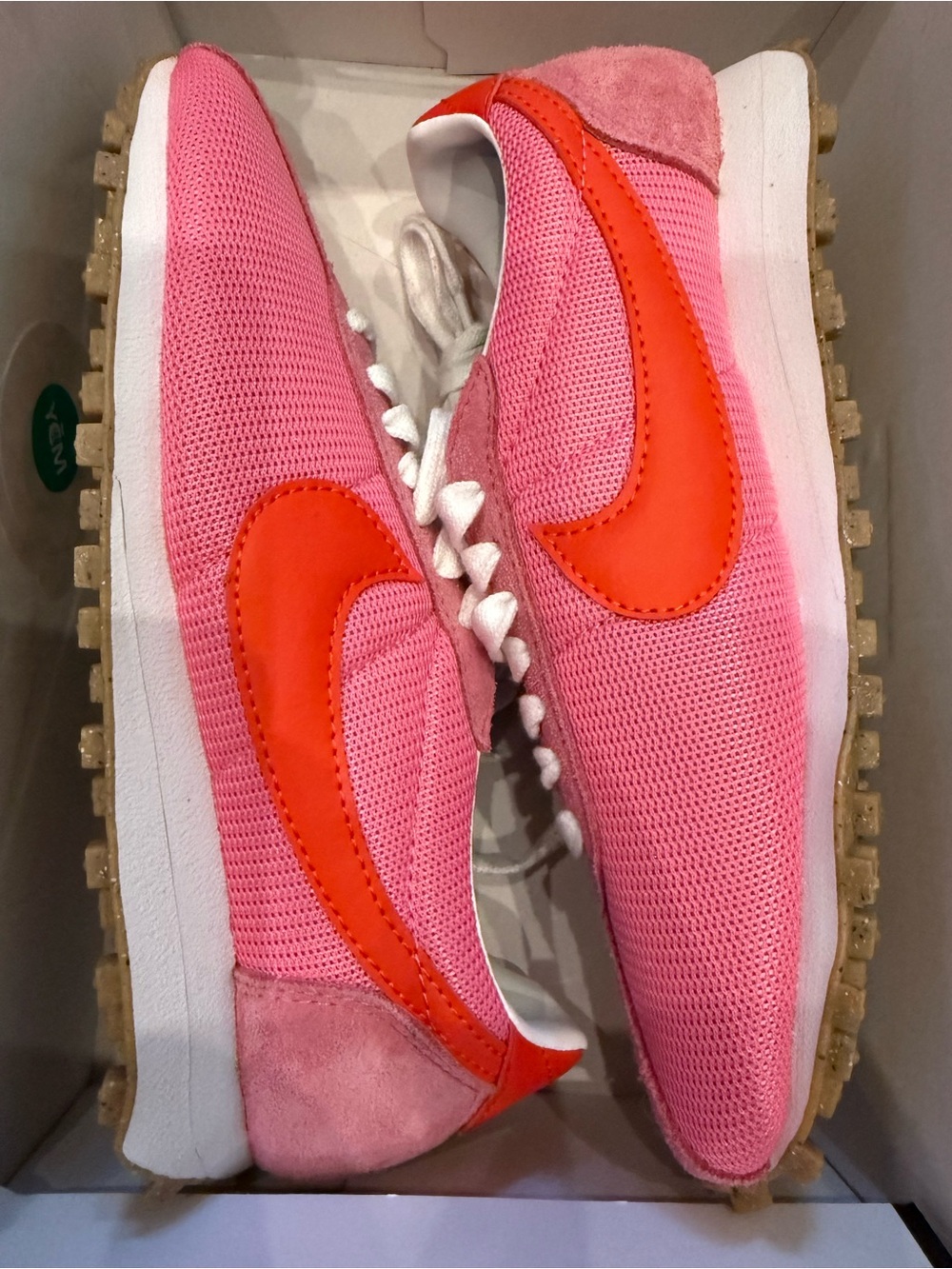 Nike Waffle Debut Pink & Red Sneakers Women’s Size 6.5 Retro Running Shoes